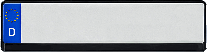 Kennzeichenhalter 520 x 110 mm in Mattschwarz